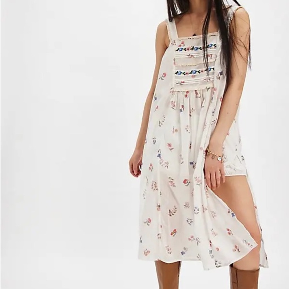 FREE PEOPLE The Way Back Printed Maxi Top, Size S